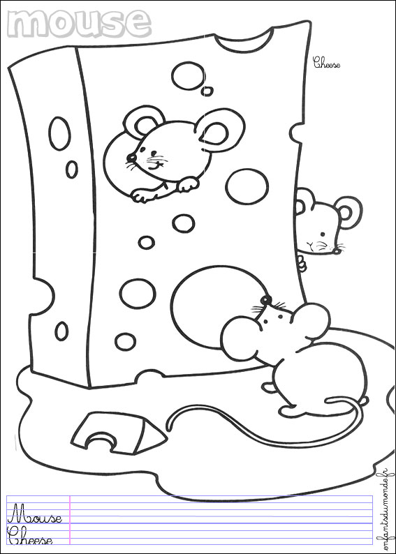 coloriage souris 1